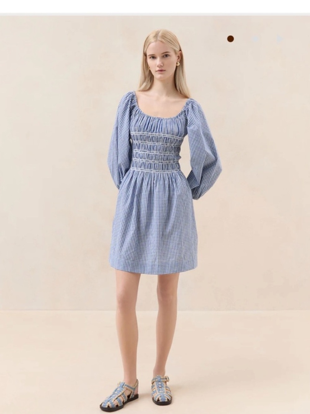 Loeffler Randall Darla Gathered Cotton dress.